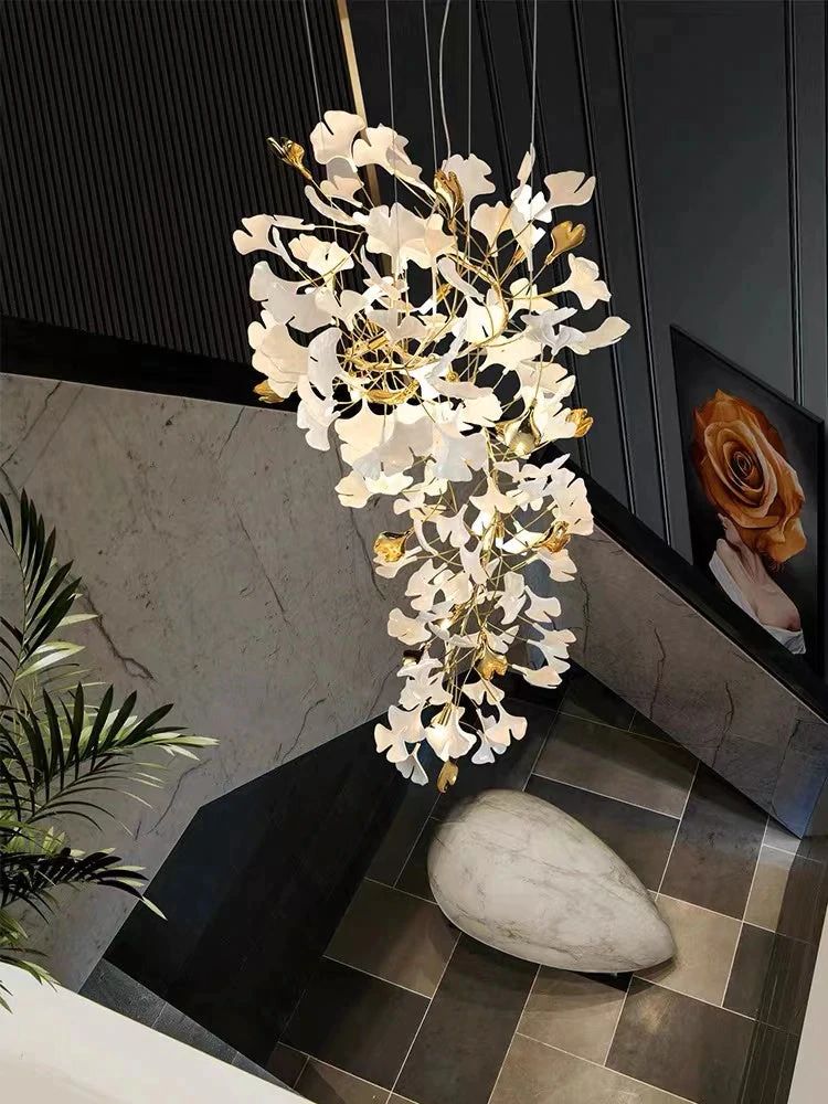 Denise Ceramic Ginkgo Ceramic Chandelier