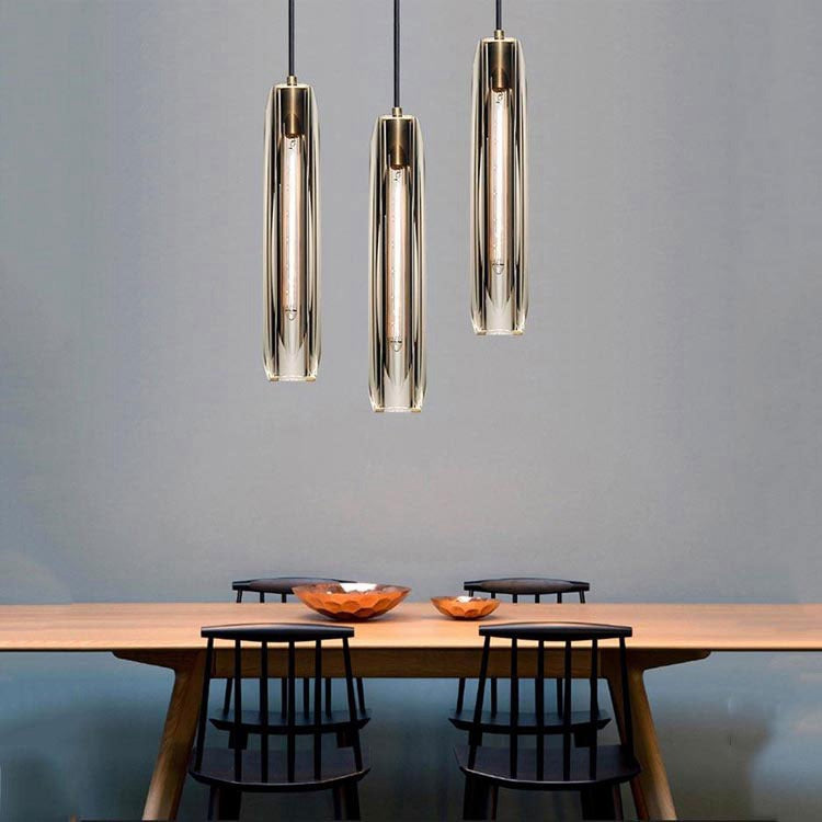 Denise Crystal Pendant Smoke Shad Pendant Light For Dinner Room