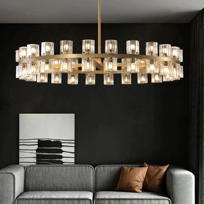 Claire Crystal Wine Cup Modern Round Chandelier 48" D