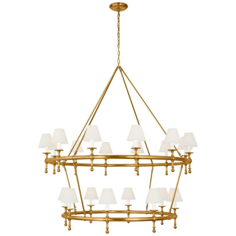 Denise Classic 54" Two-Tier Ring Chandelier