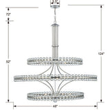 Caven 24 Light 3-Tier Chandelier 48''