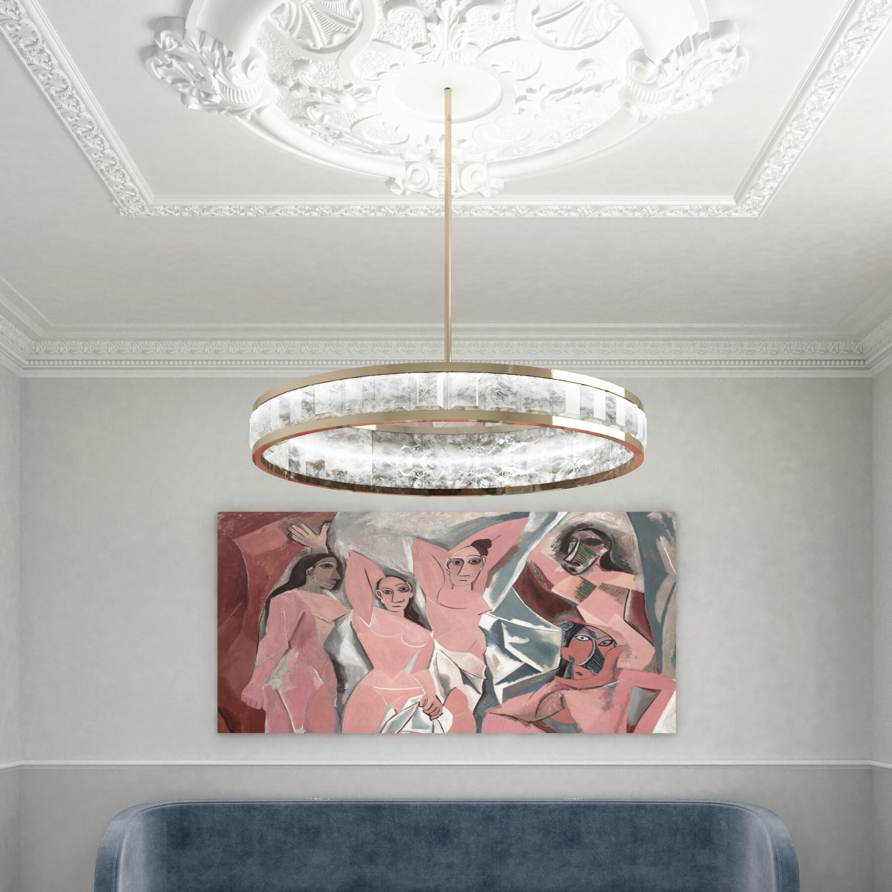 Rock Crystal Concorde Chandelier 40'' 50''