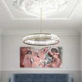 Rock Crystal Concorde Chandelier 40'' 50''