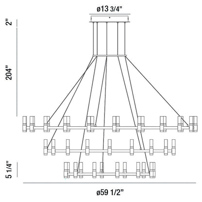 Albany 3 Tier Chandelier