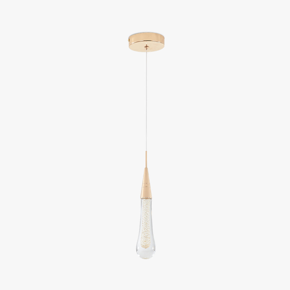Valentina Teardrop Pendant Light Crystal Metal Bedroom