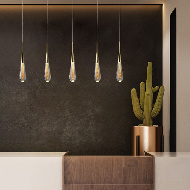 Valentina Teardrop Pendant Light Crystal Metal Bedroom