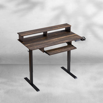 Electric Standing Desk 48" 60" with Keyboard Tray and Outlets