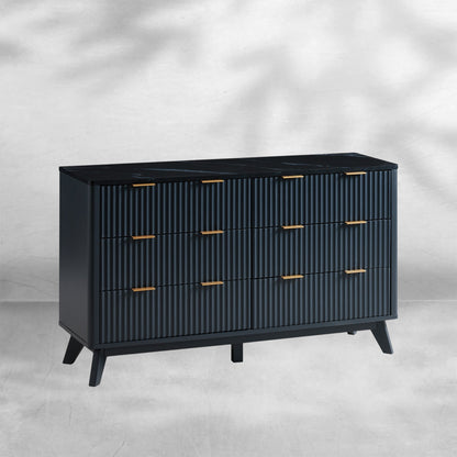 Fluted 6-Drawer Dresser Bedroom Organizer