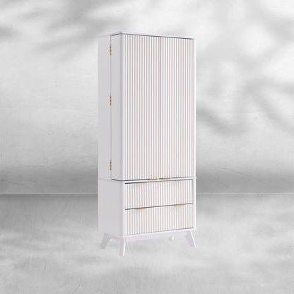 Fluted Pantry Cabinet 72" Kitchen Hutch
