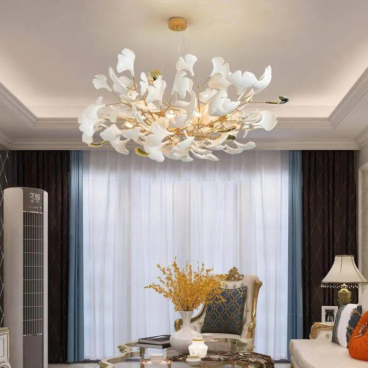 Denise Luxury Ceramic Ginkgo Petal Chandelier