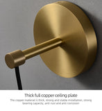 Deniselamp® Gold Minimalist Diamond Design Crystal Pendant Wall Lamp