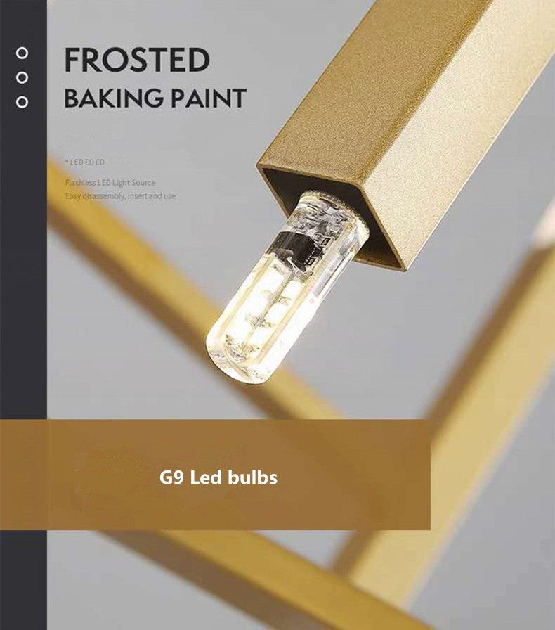 Deniselamp® Gold/Black Postmodern LED Chandelier For Living Room, Lobby, Restaurant