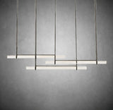 Aurivox Crystal Triple Bar Linear Chandelier