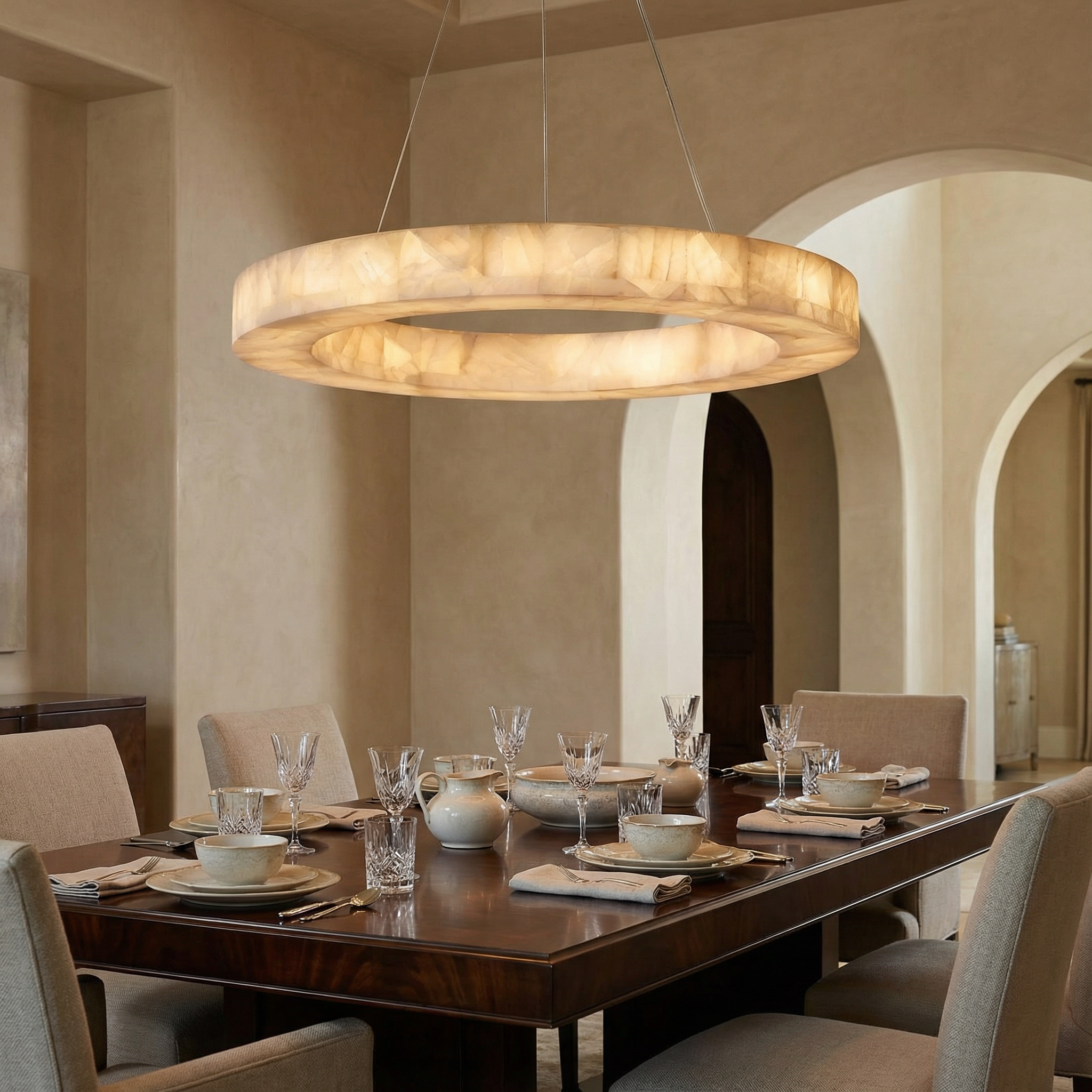 Hanner Round Chandelier 31"