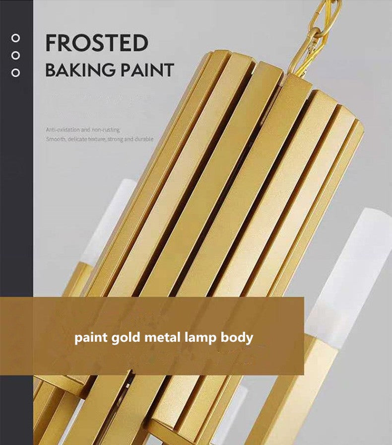 Deniselamp® Gold/Black Postmodern LED Chandelier For Living Room, Lobby, Restaurant