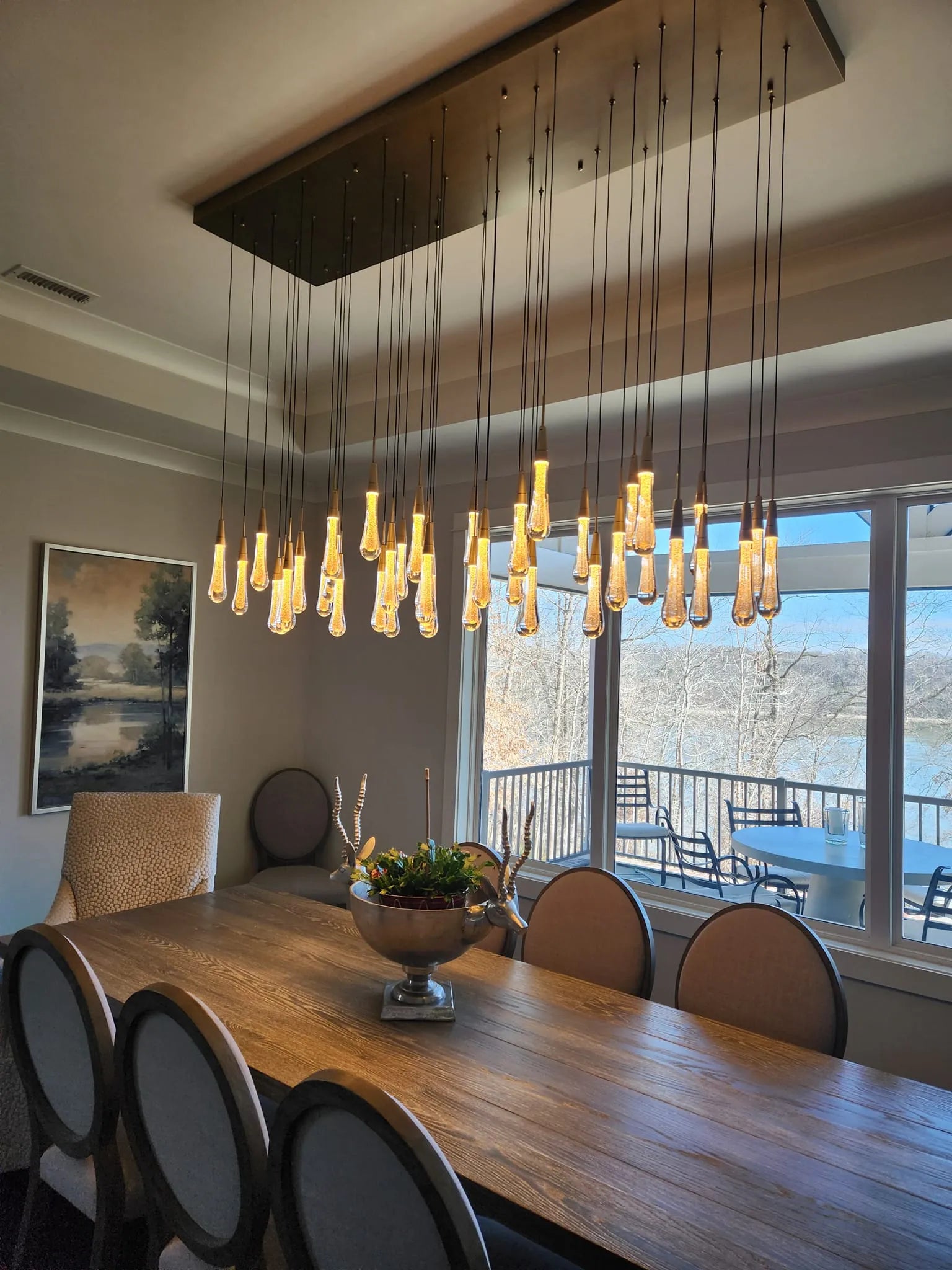 Solitaire Linear Chandelier 70"W