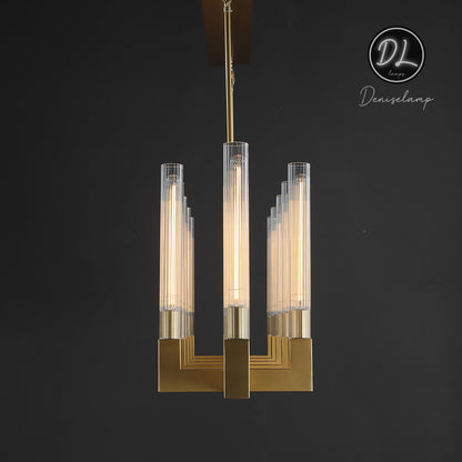 Elegance Modern Gorgeous Flow Stripe Linear Chandelier 67"