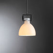 MechFriction Milk Glass Cloche Pendant