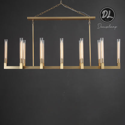 Elegance Modern Gorgeous Flow Stripe Linear Chandelier 67"