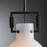 MechFriction Milk Glass Cloche Pendant