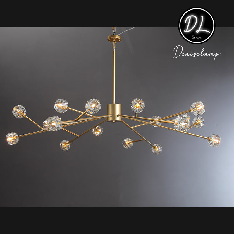 Dawn- Modern Design Niche Unique Hexagonal Crystal Ball  Oval Chandelier 48"/ 60"/ 72"