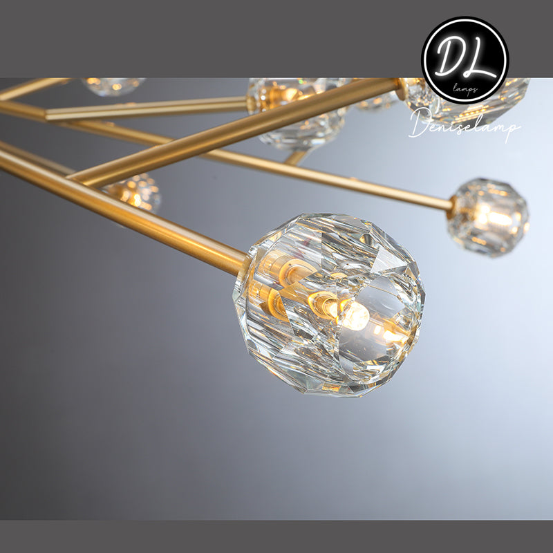 Dawn- Modern Design Niche Unique Hexagonal Crystal Ball  Oval Chandelier 48"/ 60"/ 72"