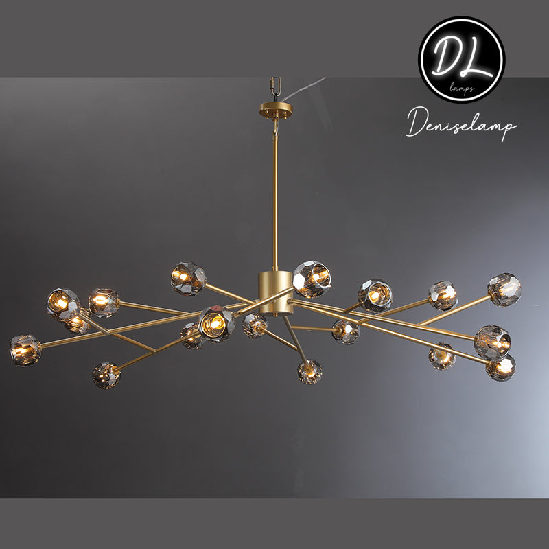 Dawn- Modern Design Niche Unique Hexagonal Crystal Ball  Oval Chandelier 48"/ 60"/ 72"
