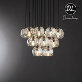 Damn- Modern Design Hexagonal Crystal Ball Cluster Chandelier 19"