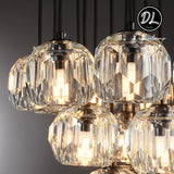 Damn- Modern Design Hexagonal Crystal Ball Cluster Chandelier  24"