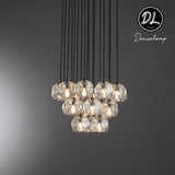Damn- Modern Design Hexagonal Crystal Ball Cluster Chandelier  24"