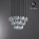 Damn- Modern Design Hexagonal Crystal Ball Cluster Chandelier 14" / 18" / 24"