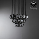 Damn- Modern Design Hexagonal Crystal Ball Cluster Chandelier 19"