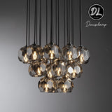 Damn- Modern Design Hexagonal Crystal Ball Cluster Chandelier 14" / 18" / 24"