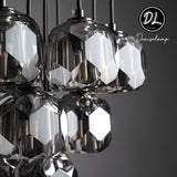 Damn- Modern Design Hexagonal Crystal Ball Cluster Chandelier 19"
