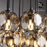Damn- Modern Design Hexagonal Crystal Ball Cluster Chandelier 19"