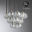 Damn- Modern Design Hexagonal Crystal Ball Cluster Chandelier  24"
