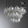 Damn- Modern Design Hexagonal Crystal Ball Cluster Chandelier 19"