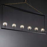 Dawn- Modern Design Niche Unique Hexagonal Crystal Ball Linear Chandelier 48"/60" Over Dining Table
