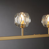 Dawn- Modern Design Niche Unique Hexagonal Crystal Ball Linear Chandelier 48"/60" Over Dining Table