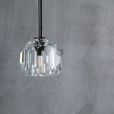 Dawn Clear&Smoke Crystal Ball Wall Sconce 28"H