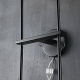 Dawn Clear&Smoke Crystal Ball Wall Sconce 28"H
