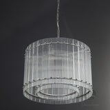 Sammi Modern Round Glass Chandelier 37" For Living Room