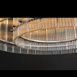 Sammi Modern Round Glass Chandelier 37" For Living Room