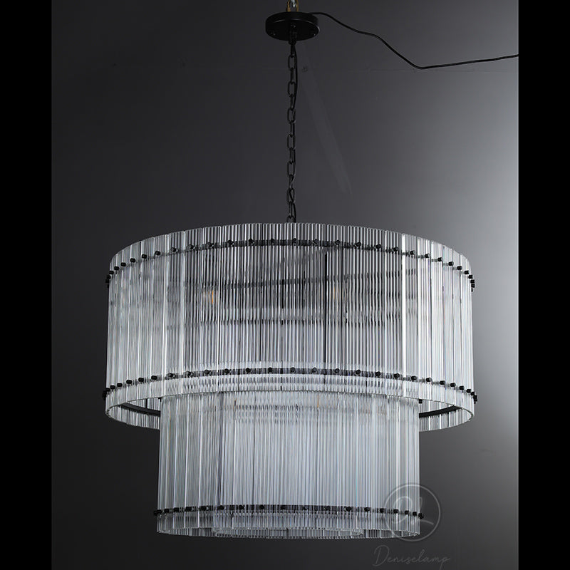 Sammi 2-Tier Round Glass Chandelier