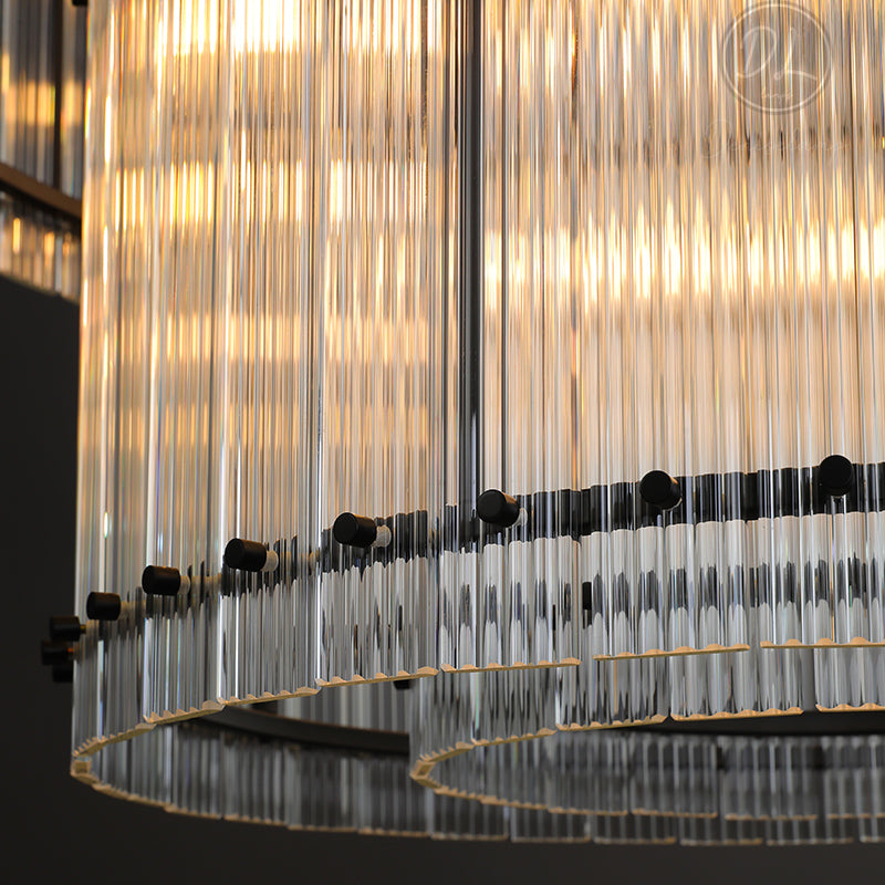 Sammi 2-Tier Round Glass Chandelier