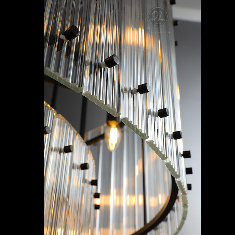 Sammi 2-Tier Round Glass Chandelier