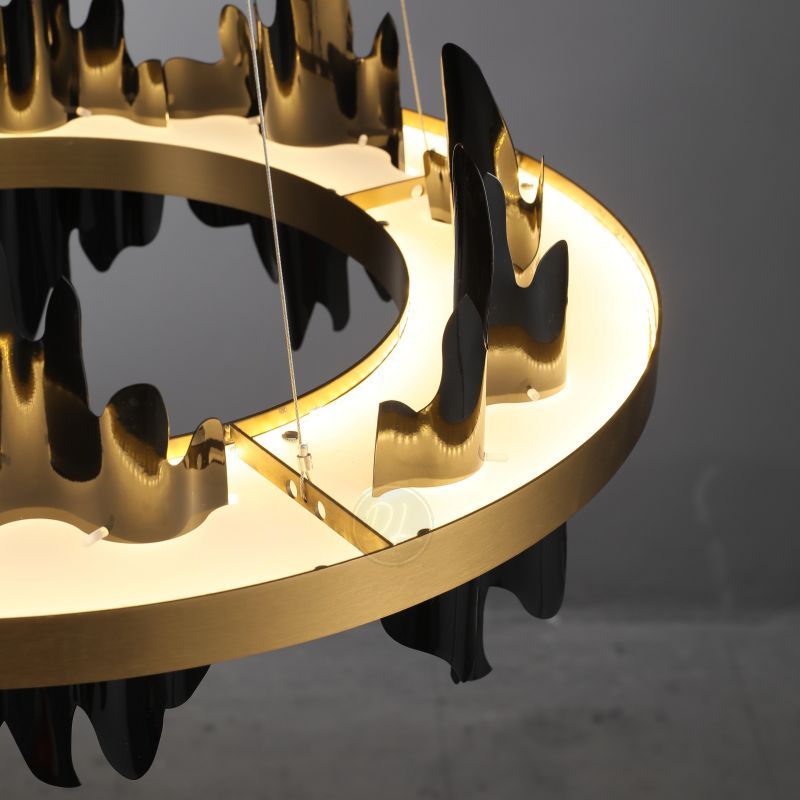 MythicForge Modern Sculpture Round Chandelier