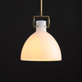 MechFriction Milk Glass Cloche Pendant
