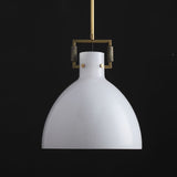 MechFriction Milk Glass Cloche Pendant