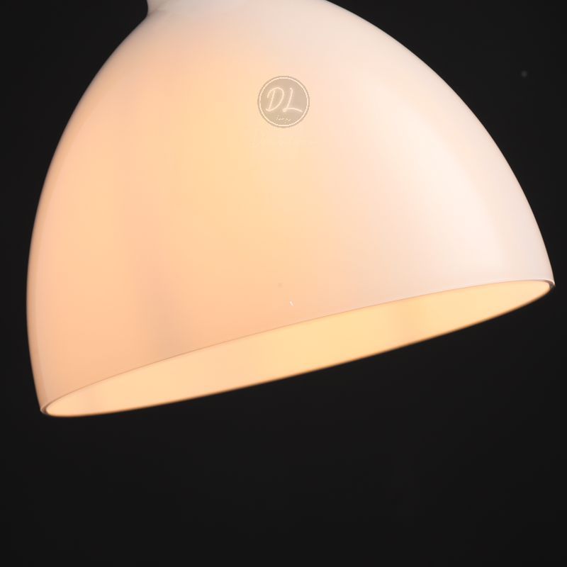 MechFriction Milk Glass Cloche Pendant